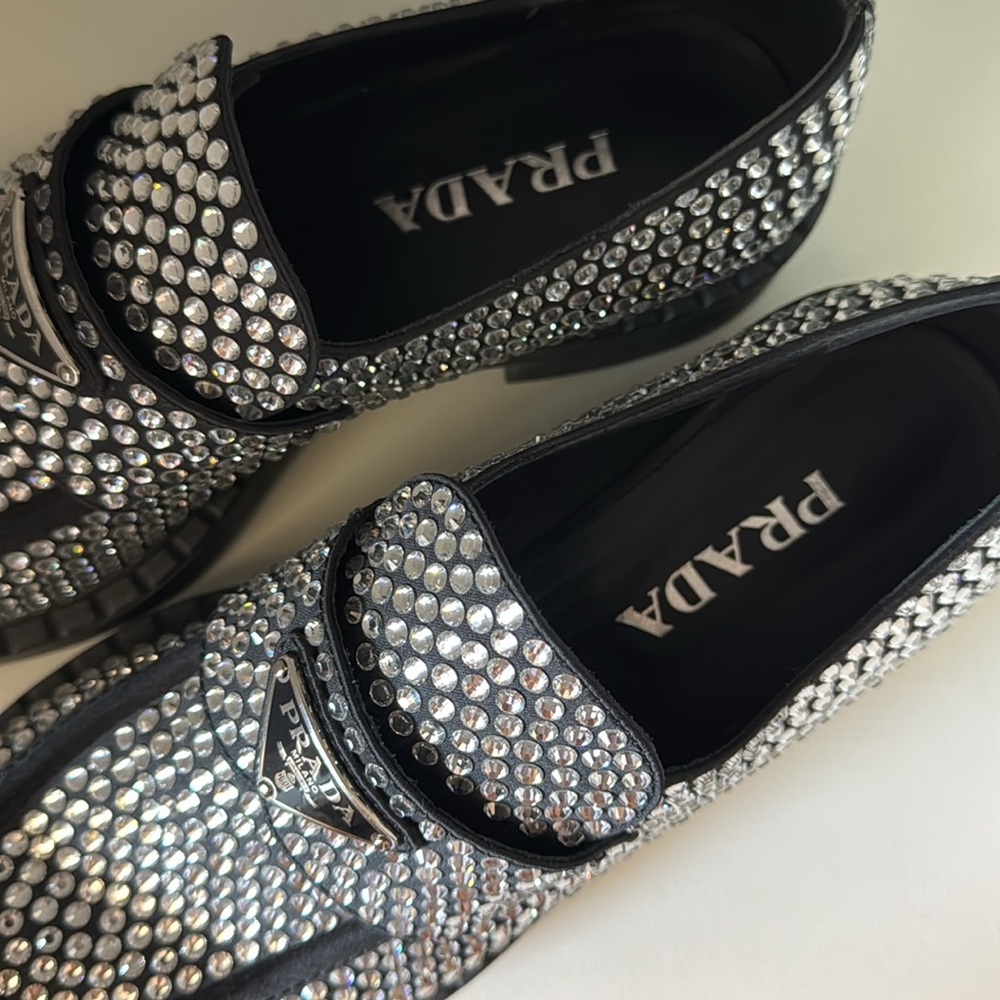 Gently worn Genuine PRADA Calzature Donna Crystal Shoes - Picture 3 of 9
